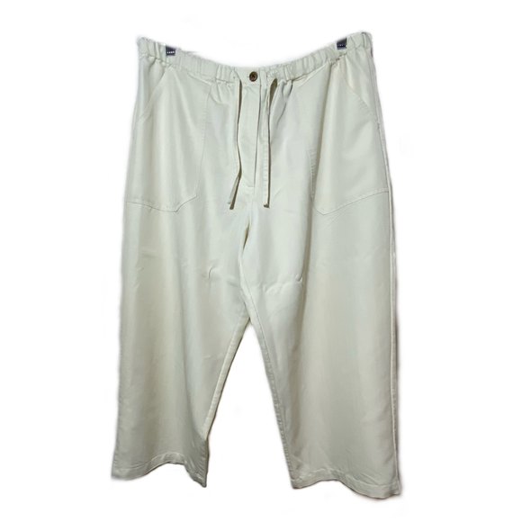 Caribbean Joe Tropical Top Pants Set Size L Green Ivory - Picture 3 of 10